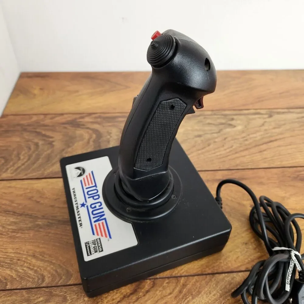 Pc Computer Vintage Thrustmaster Top Gun Game Flight Controller Joystick Thrust